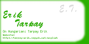 erik tarpay business card